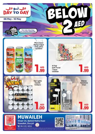 Ofertas de Day to Day Muwaileh de 6 a 10 mayo 2026 Ofertas de 2 dirhams y menos