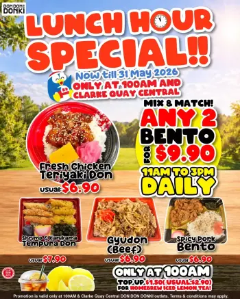Don Don Donki Singapore offers from 23 April to 31 May 2026 LUNCH HOUR SPECIAL DEALS
