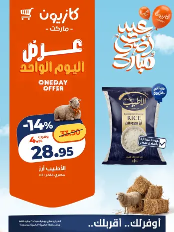 Kazyon Market Egypt offers Saturday 16 May 2026 One day offer