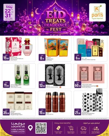 Offres Paris hypermarché Al Wakrah, Al Khor, Alatyh, Almntzh de 22 à 31 mai 2026 Fête des parfums Eid Treats
