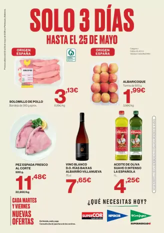 Ofertas de Hipercor España de 22 a 25 mayo 2026 Solo 3 Días