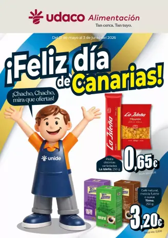 Ofertas de Udaco España de 21 mayo a 3 junio 2026 Feliz día de Canarias!