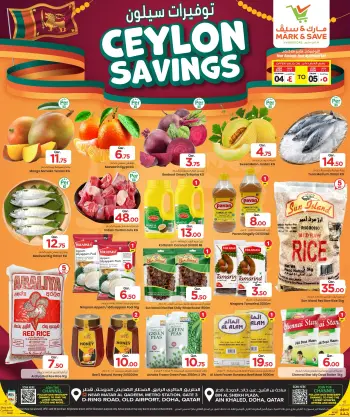 Mark & Save Qatar offers from 4 to 5 June 2026 Ceylon Savings