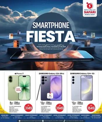 Safari hypermarket Qatar offers from 11 to 17 June 2026 SMARTPHONE FIESTA