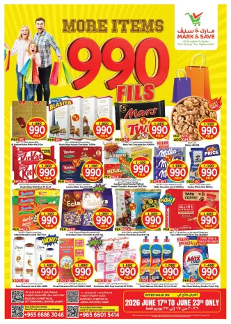 Offres Mark & Save Jlyb, Fahaheel de 17 à 23 juin 2026 Offres 990 fils