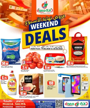 Dana Hypermarkets offers in Tryq Slwa, Nayjh from 17 to 20 June 2026 Weekend Deals
