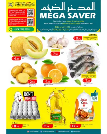 Gmax Hypermarket Qatar offers from 18 to 24 June 2026 Mega Saver Offers