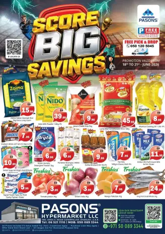 Pasons supermarket offers in Sharjah from 18 to 21 June 2026 Big Savings Offers