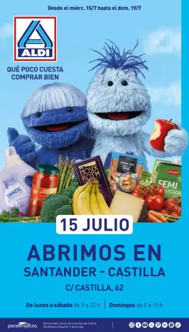 ALDI Spain offers from 15 to 19 July 2026 We’re Open