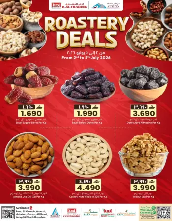 KM trading & Al Safa Oman offers from 2 to 5 July 2026 NUTS & DATES