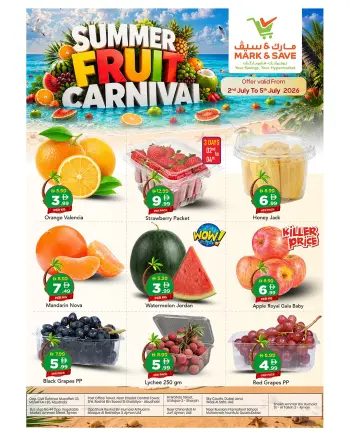 Offres Mark & Save Émirats arabes unis de 2 à 5 juillet 2026 Carnaval des fruits d'été