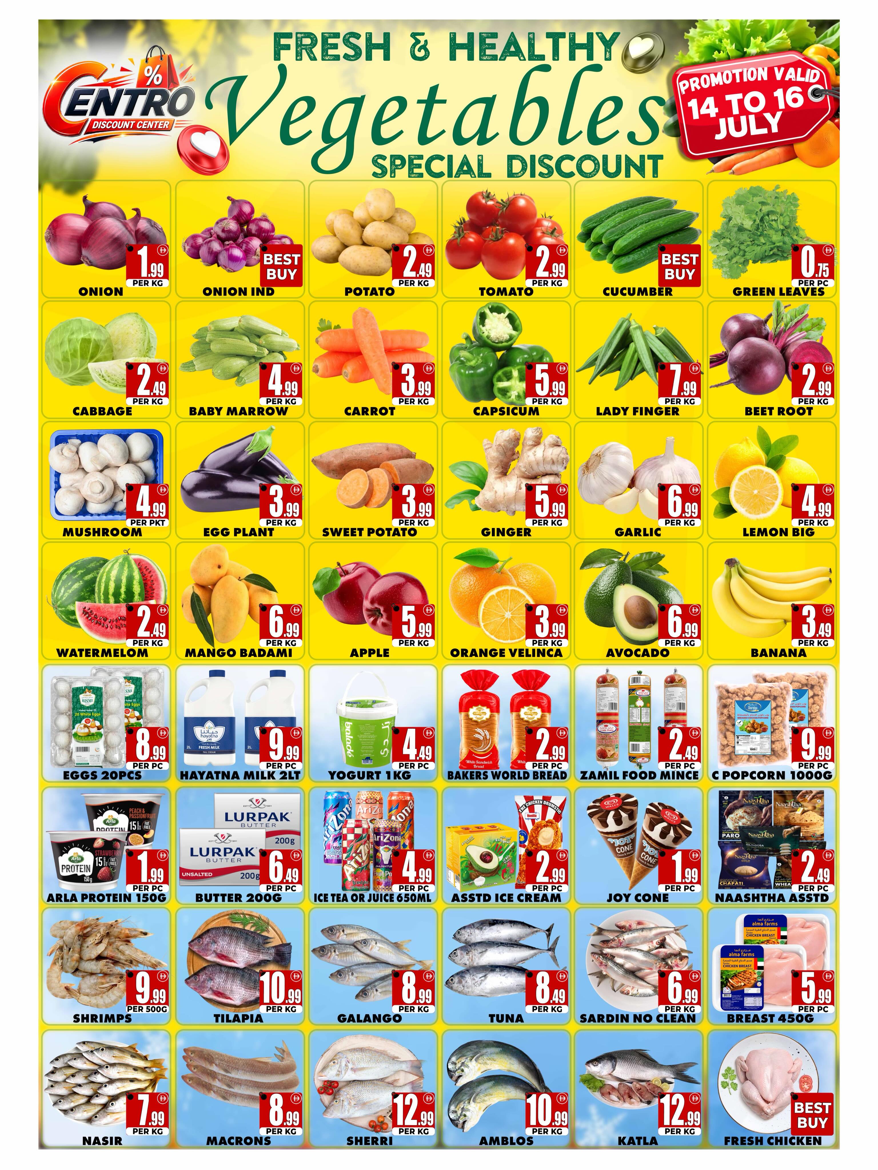 Ofertas de Centro Discount Center BurJuman de 14 a 16 julio 2026 Ofertas frescas y saludables