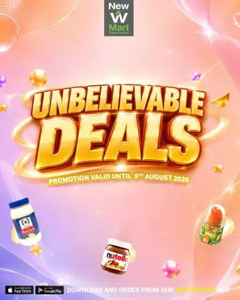 New W mart UAE offers from 30 July to 9 August 2026 Incredible Trades