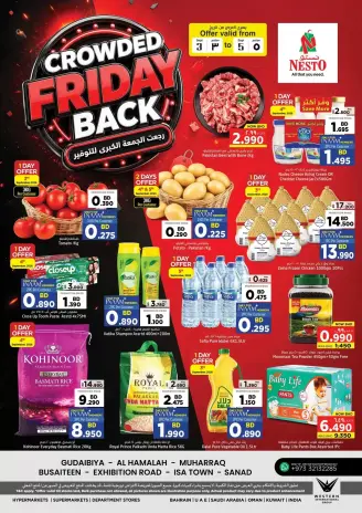 Nesto Hypermarkets Bahrain offers from 3 to 5 September 2026 Crowded Friday Deals
