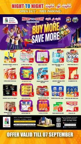 Ofertas de Night to Night Sharjah de 4 a 7 septiembre 2026 Compra más, ahorra más