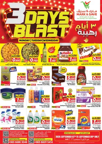 Ofertas de Mark & Save Jlyb, Fahaheel de 7 a 9 septiembre 2026 Explosión de 3 DÍAS
