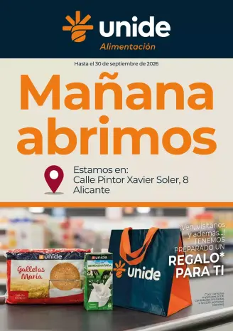 Ofertas de Unide Alimentación España de 18 a 30 septiembre 2026 ¡Mañana abrimos!