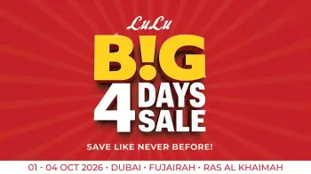 Lulu offers in Dubai, Ras Al Khaimah from 1 to 4 October 2026 Big Sales