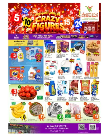 Mark & Save offers in Al Wahda Street from 26 to 28 October 2026 Crazy Figures Deals