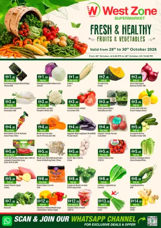 West Zone supermarket UAE offers from 28 to 31 October 2026 Fresh Deals