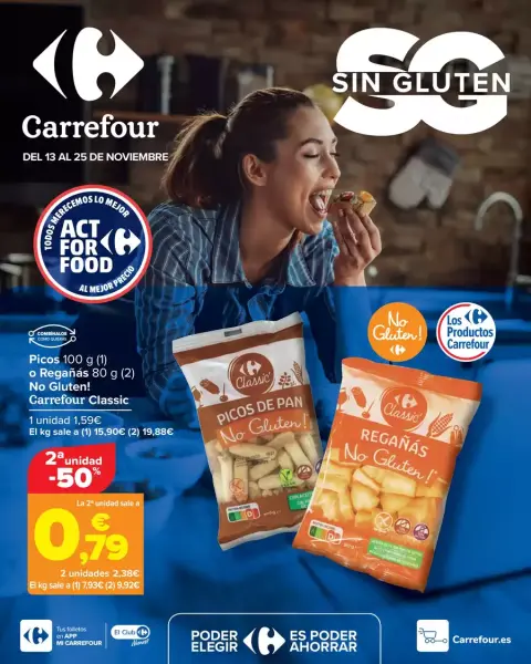 Ofertas de Carrefour España de 13 a 25 noviembre 2024 Offres sans gluten - Página 1