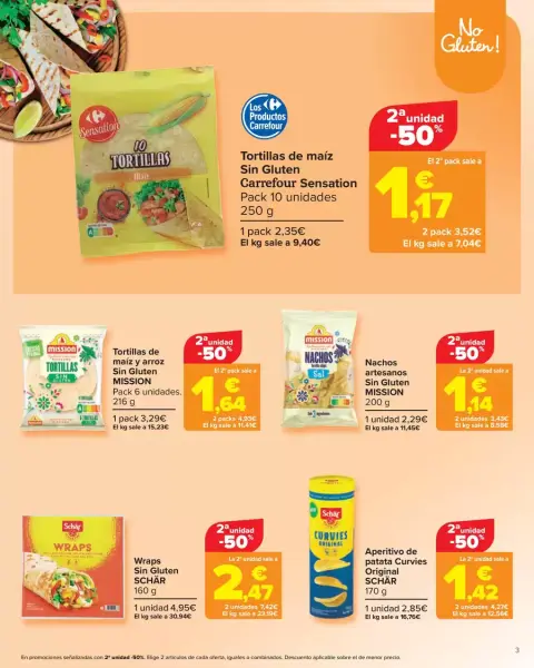 Ofertas de Carrefour España de 13 a 25 noviembre 2024 Offres sans gluten - Página 3