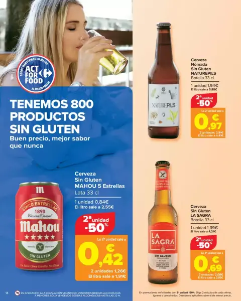 Ofertas de Carrefour España de 13 a 25 noviembre 2024 Offres sans gluten - Página 14