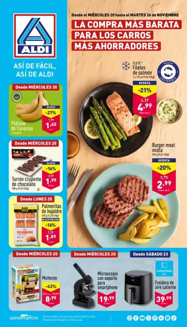 ALDI Spain Offers from 20 to 26 November 2024 Offers for easy savings - Page 1