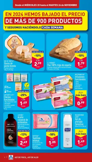 ALDI Spain Offers from 20 to 26 November 2024 Offers for easy savings - Page 8