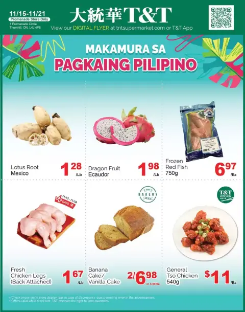 T&T Supermarket Canada Offers from 15 to 21 November 2024 Great offers - Page 1