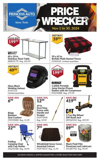 Princess Auto Canada Offers from 1 to 30 November 2024 Price Wrecker - Page 1