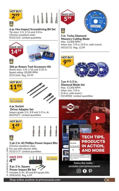 Princess Auto Canada Offers from 5 to 17 November 2024 National Sale - Page 35