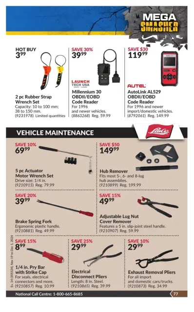 Princess Auto Canada Offers from 19 November to 1 December 2024 Mega Smasher - Page 85