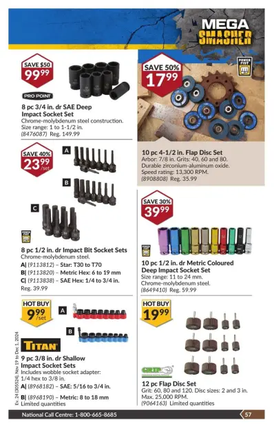 Princess Auto Canada Offers from 19 November to 1 December 2024 Mega Smasher - Page 65