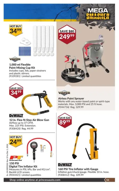 Princess Auto Canada Offers from 19 November to 1 December 2024 Mega Smasher - Page 59