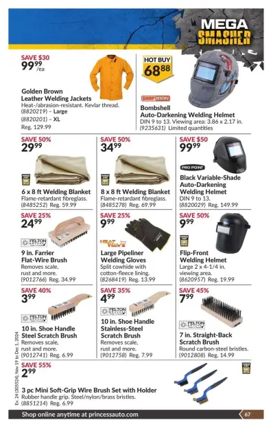 Princess Auto Canada Offers from 19 November to 1 December 2024 Mega Smasher - Page 75