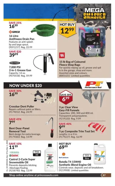 Princess Auto Canada Offers from 19 November to 1 December 2024 Mega Smasher - Page 95