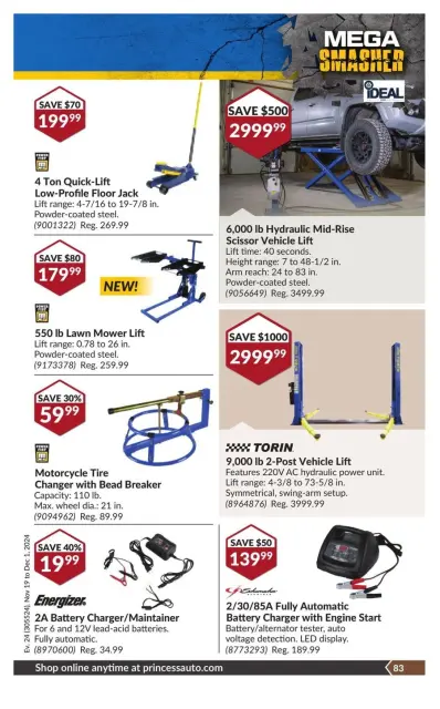Princess Auto Canada Offers from 19 November to 1 December 2024 Mega Smasher - Page 91