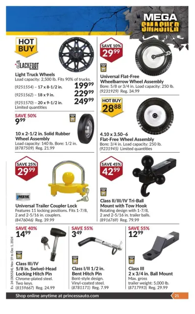 Princess Auto Canada Offers from 19 November to 1 December 2024 Mega Smasher - Page 28
