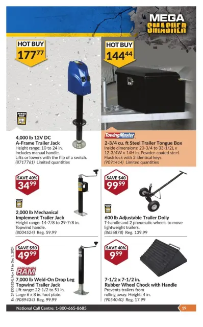 Princess Auto Canada Offers from 19 November to 1 December 2024 Mega Smasher - Page 26