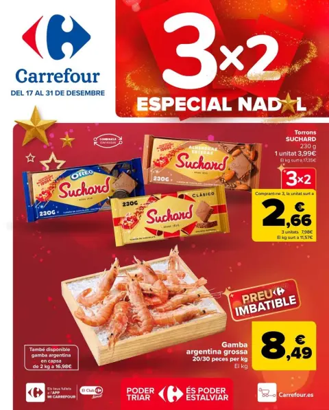Ofertas de Carrefour España de 17 a 31 diciembre 2024 Ofertas 3x2 - Página 1