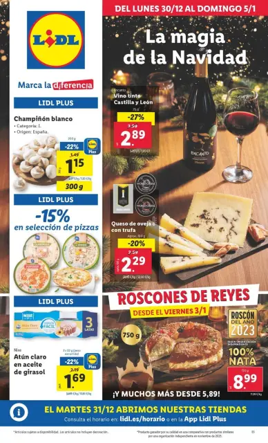 Ofertas de Lidl España de 30 diciembre a 5 enero 2025 ofertas semanales - Página 1