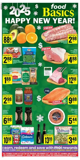 Food Basics Canada Offers from 26 December to 1 January 2025 New Year's Sale - Page 1
