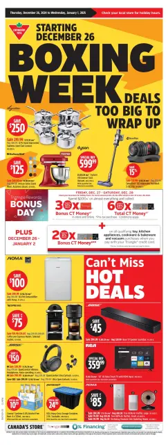 Canadian Tire Canada Offers from 26 December to 1 January 2025 Great offers - Page 1