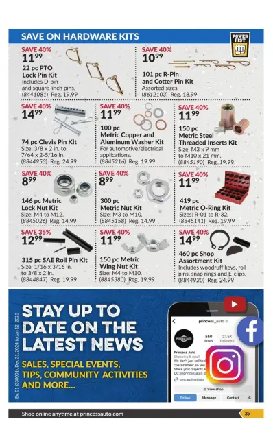 Princess Auto Canada Offers from 31 December to 12 January 2025 Price Wrecker - Page 43