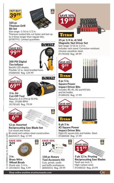 Princess Auto Canada Offers from 31 December to 12 January 2025 Price Wrecker - Page 59