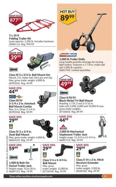 Princess Auto Canada Offers from 31 December to 12 January 2025 Price Wrecker - Page 19