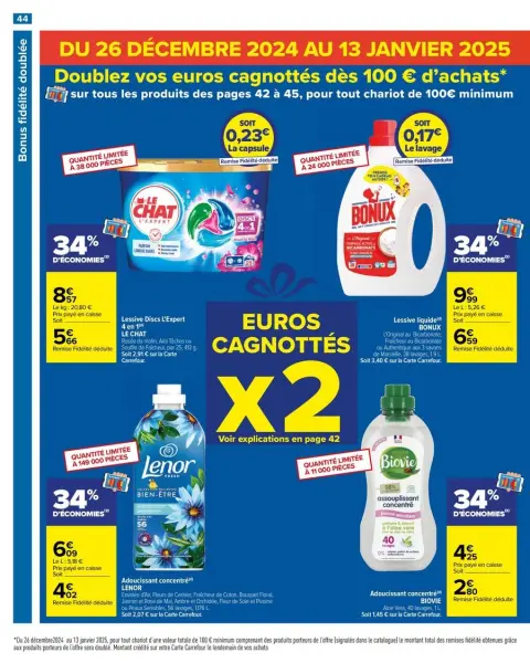 Carrefour France Offers from 26 December to 13 January 2025 WHITE Offers - Page 46