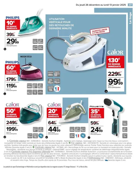 Carrefour France Offers from 26 December to 13 January 2025 WHITE Offers - Page 39