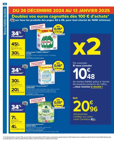 Carrefour France Offers from 26 December to 13 January 2025 WHITE Offers - Page 44